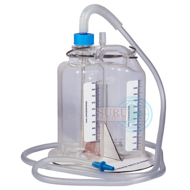 Medical Chest Drainage Bottle System Thoracic Fluid Collection and Underwater Seal Drain Unit