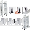 Heavy Duty Multi-Purpose Aluminum Foldable 4x3 Extension Step Combination Ladders 
