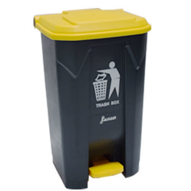 XDL-100K-18 Industrial Garbage Yellow Pedal Plastic Dustbin 100Liter