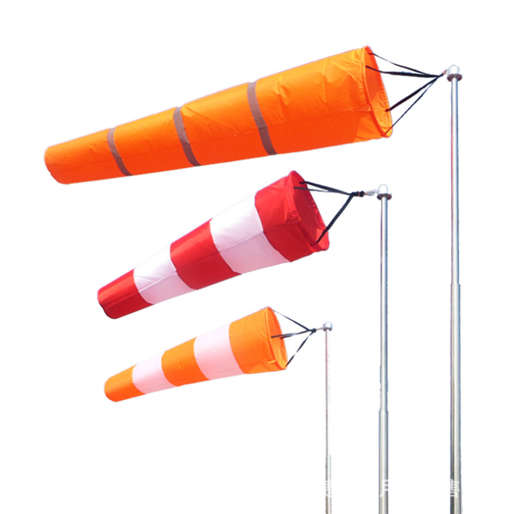 Red & White Wind Direction Polyester Aviation Wind Sock Price in ...