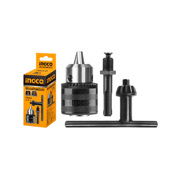 Ingco KC1301.1 13mm Carbide Steel Key Type Chuck With Adaptor For Drilling Machines
