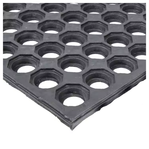 Rubber Black Anti Static, Oil Resistance & Non Slip Rectangular Industrial Floor Mat