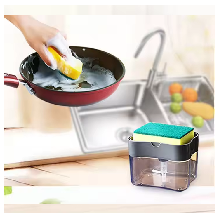 Buy Dishwash SD 8762 2 in 1 Liquid Soap Dispenser Sponge Holder Box ...