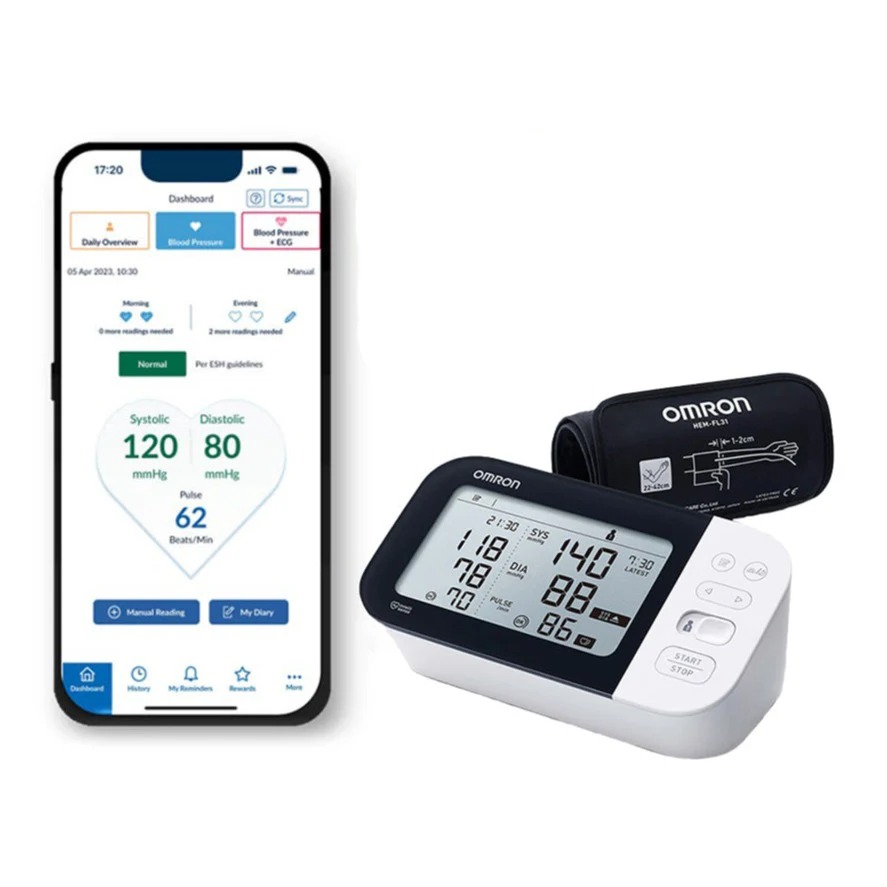 Omron M7 Intelli IT Automatic Upper Arm Blood Pressure Monitor Machine ...
