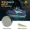 Safetoe L-7328 Blue S1P SRC Slip Resistant Low Ankle Metal Free Safety Shoes