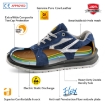 Safetoe L-7328 Blue S1P SRC Slip Resistant Low Ankle Metal Free Safety Shoes
