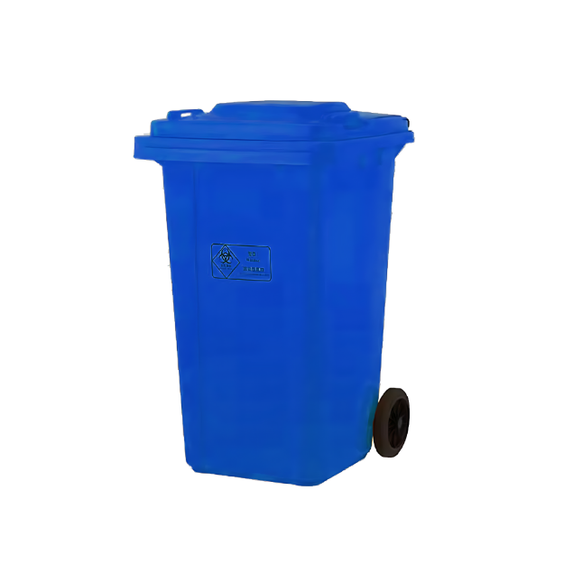 Blue 240liter XDL 240U Plastic Waste Garbage Recycle Without Pedal Dustbin With Wheels		