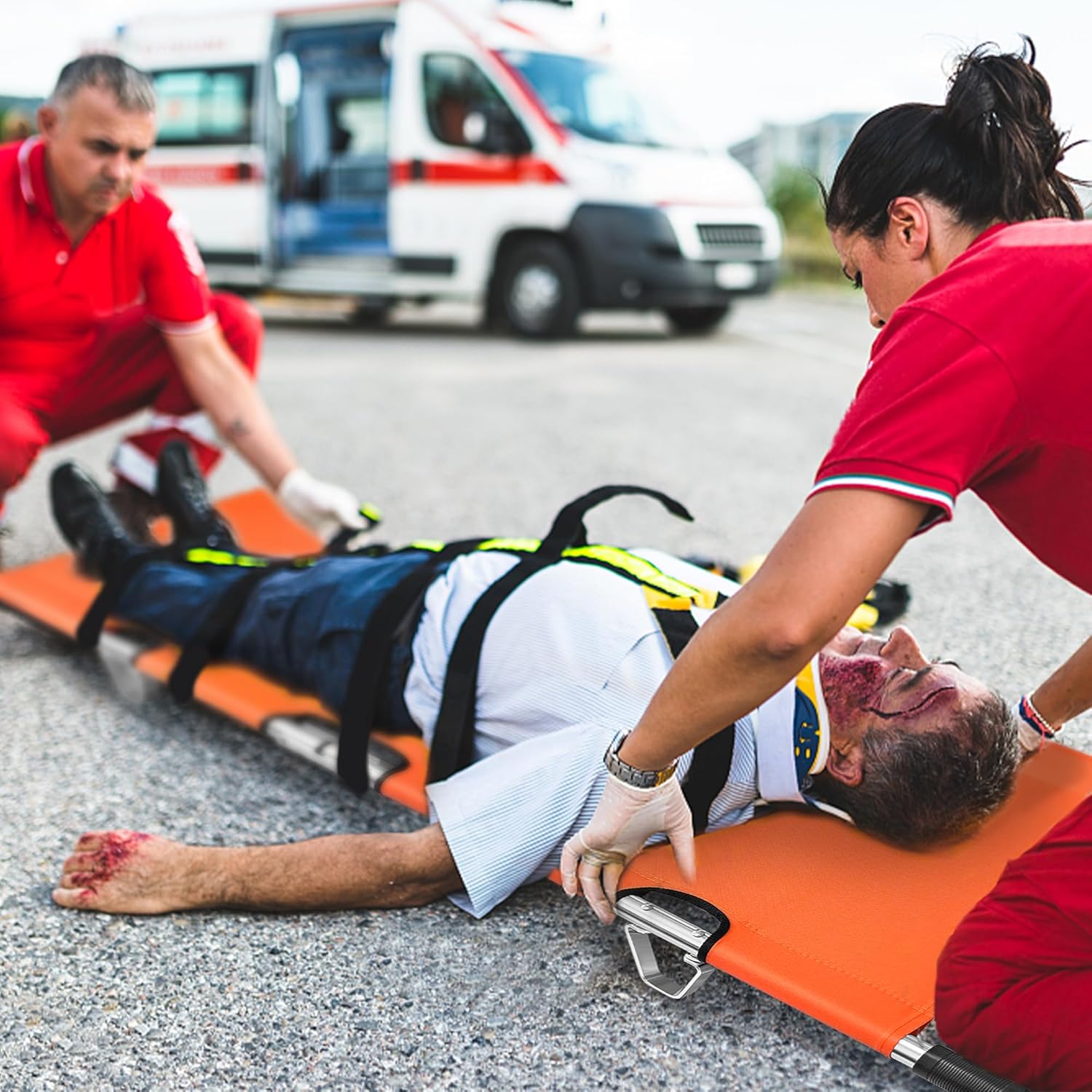 Buy Lightweight Aluminum Alloy Folding Rescue Stretcher with Carry Bag ...