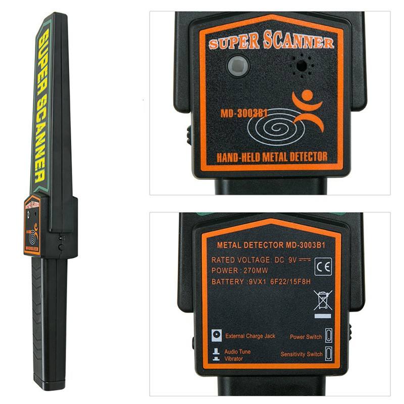 Super Scanner Hand Held Metal Detector Portable Security Inspection ...