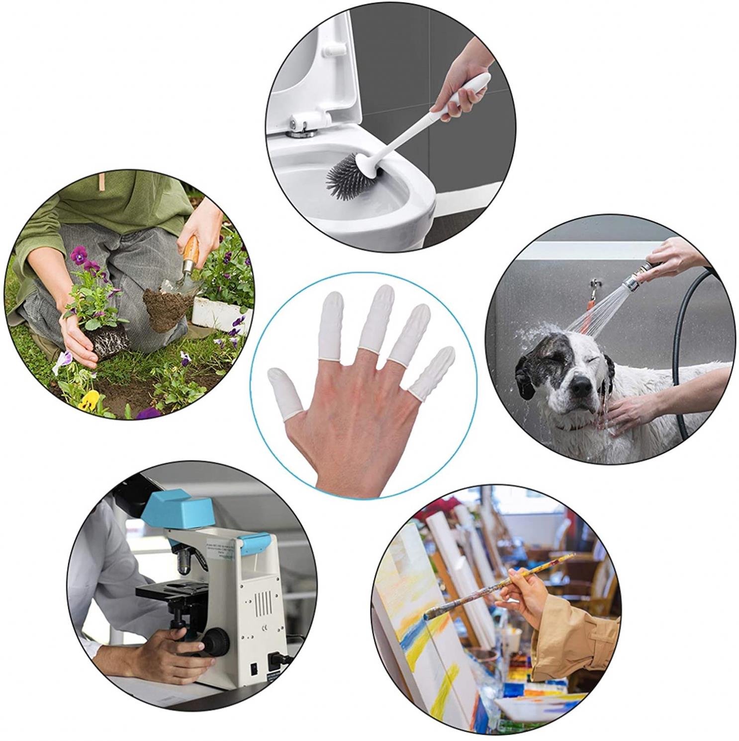 Buy Disposable Non Slip Anti-Static Latex Finger Cots Natural Rubber ...