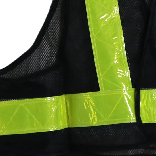 SV2B Black Mesh fabric High Visibility PVC Reflective Safety Vest Price ...