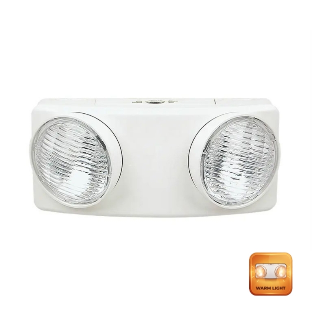 Battery Operated Dual Head 7711 Warm Light Emergency Beam Light 