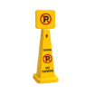 No Parking Safety Cone 4 Side Visibility and Stable Square Base with Sign Board