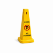 No Parking Safety Cone 4 Side Visibility and Stable Square Base with Sign Board