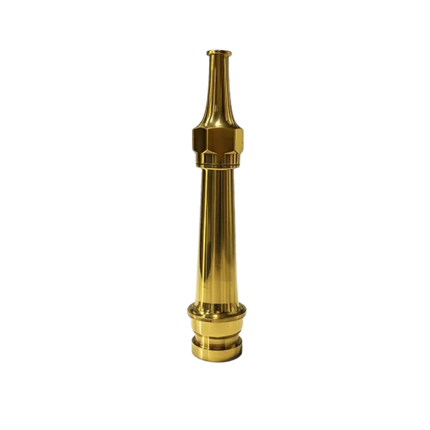 2.5 x 12 Inch Brass Fire Fighting Jet Nozzle for Fire Hose and High Pressure Water Discharge
