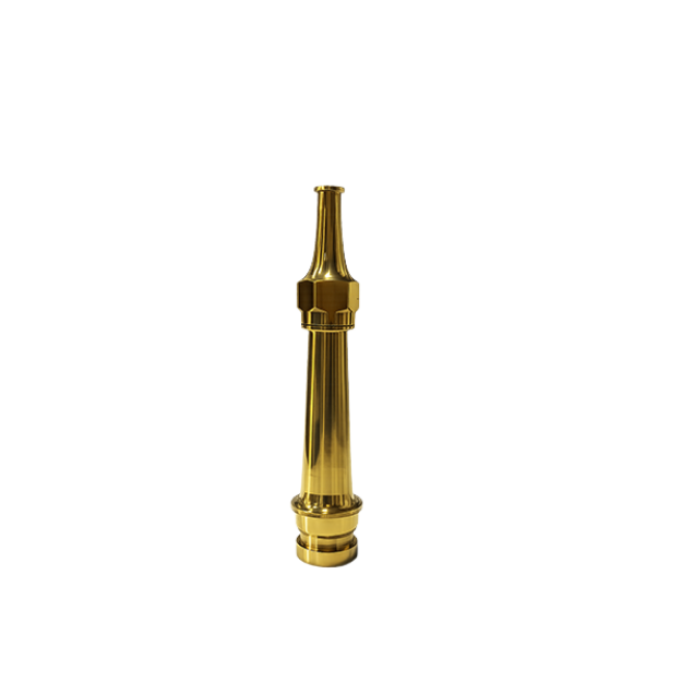 1.5 x 12 Inch Brass Fire Fighting Jet Nozzle for Fire Hose and High Pressure Water Discharge