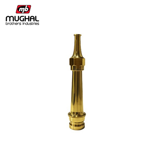2 x 12 Inch Brass Fire Fighting Jet Nozzle for Fire Hose and High Pressure Water Discharge
