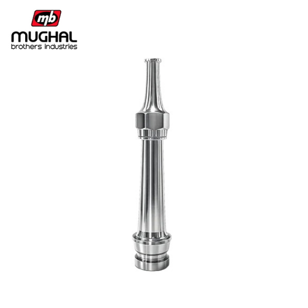 2.5 x 12 Silver Fire Fighting Jet Nozzle for Fire Hose and High Pressure Water Discharge