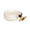 2.5 INCH WHITE FIRE HOSE PIPE WITH BRASS COUPLING 30 METER FIREFIGHTING HOSE