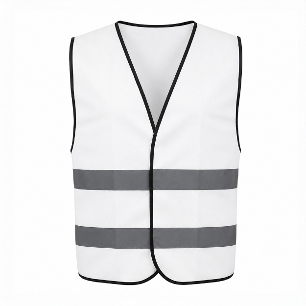 Reflective 120GSM Polyester White Safety Vest