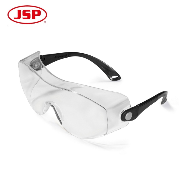JSP COVERSIGHT Overspec Safety Glasses Clear Wrap Around Protective Eyewear for Prescription Glasses