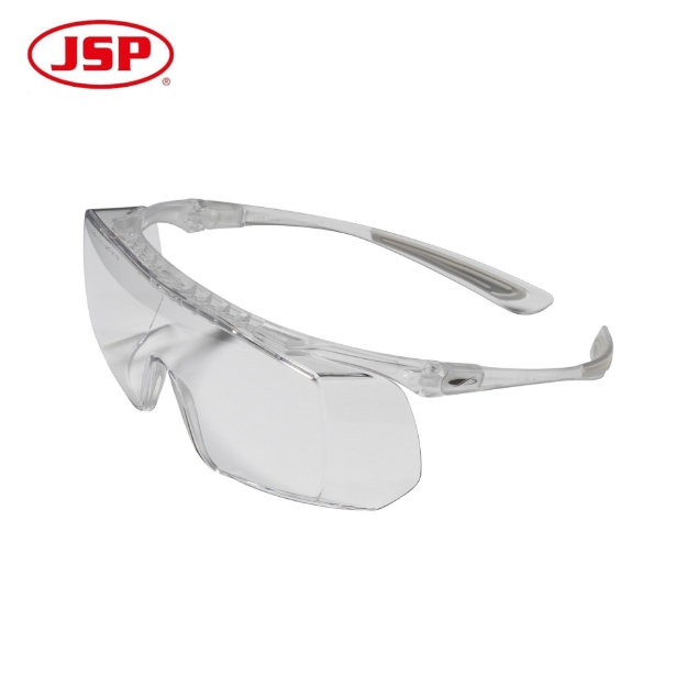 JSP Coverlite OverSpec Clear Safety Glasses Anti Scratch and Anti Fog 
