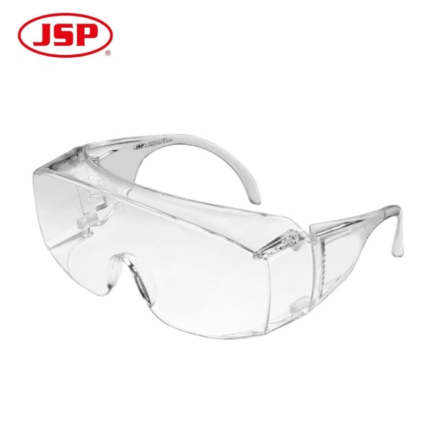 JSP M9300 Overspec Safety Glasses Clear Polycarbonate Over Spectacle Eye Protection