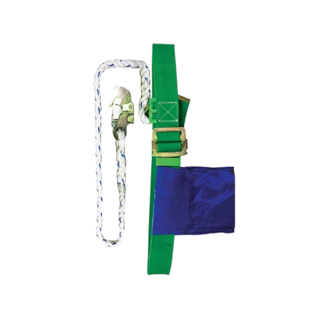 Temporary Lifeline Safety Belt Adjustable Work Positioning Safety Belt with Shock Absorber and Tool Pouch