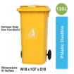 PB-120L Industrial Plastic Dustbin with Wheel