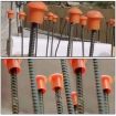 Heavy Duty Orange PP Rebar Safety Cap Construction Site Reinforcement Bar Protective Cap for Exposed Steel Rods