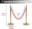 VIP Queue Poles Barrier Stanchion With Red Velvet Rope for Crowd Control